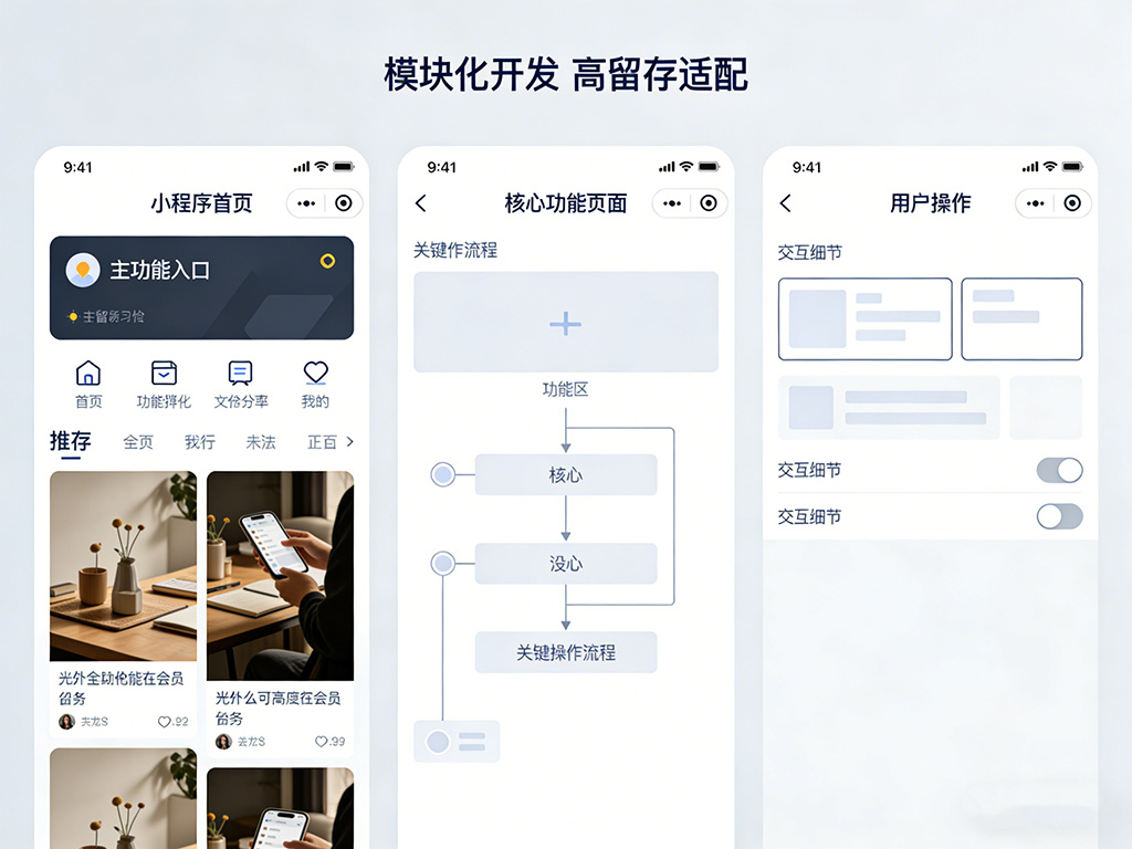 福州小程序开发干货,功能模块化+用户留存技巧赋能企业增长